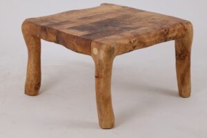 Jownik, Square Burl Table – Rustic Balance in Solid Wood, gallery view 10