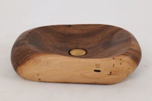 Banik, Organic Sculpted Wood Sink - Carved From Solid Wood, main view