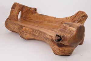 XXL Solid Carved Wood Bench With Raw Organic Form Indoor, & Outdoor, Logniture, gallery view 7