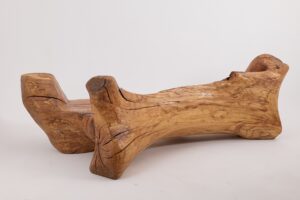 XXL Solid Carved Wood Bench With Raw Organic Form Indoor, & Outdoor, Logniture, gallery view 12