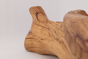 XXL Solid Carved Wood Bench With Raw Organic Form Indoor, & Outdoor, Logniture, gallery view 14
