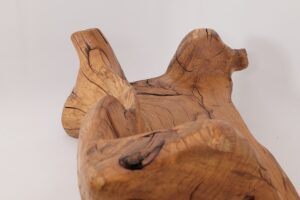 XXL Solid Carved Wood Bench With Raw Organic Form Indoor, & Outdoor, Logniture, gallery view 15