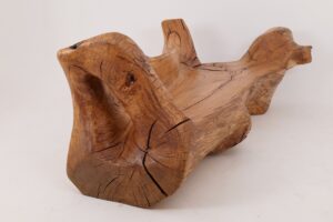 XXL Solid Carved Wood Bench With Raw Organic Form Indoor, & Outdoor, Logniture, gallery view 17