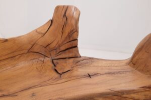 XXL Solid Carved Wood Bench With Raw Organic Form Indoor, & Outdoor, Logniture, gallery view 20