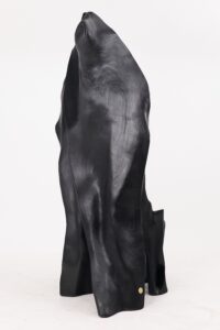 XXL Charred Black Wood Throne Chair in Organic Form by Logniture, gallery view 15