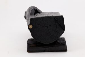 Charred Solid Wood Bench by Logniture – Organic Modern Sculptural Seat, gallery view 15