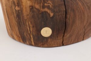 Logniture, Walnut Solid Wood Sculptural Side Table, Original Contemporary Design, gallery view 8