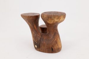 Logniture, Walnut Solid Wood Sculptural Side Table, Original Contemporary Design, gallery view 10