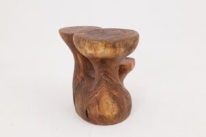 Logniture, Walnut Solid Wood Sculptural Side Table, Original Contemporary Design, gallery view 11