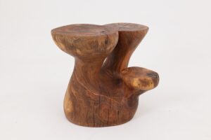 Logniture, Walnut Solid Wood Sculptural Side Table, Original Contemporary Design, gallery view 12