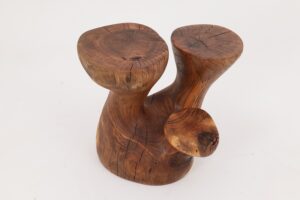 Logniture, Walnut Solid Wood Sculptural Side Table, Original Contemporary Design, gallery view 13