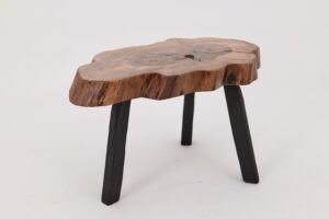 Logniture, Rustic Sculptural Coffee Table, Walnut & Burnt Black Oak, Unique, gallery view 5