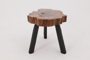 Logniture, Rustic Sculptural Coffee Table, Walnut & Burnt Black Oak, Unique, gallery view 9