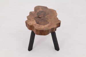 Logniture, Rustic Sculptural Coffee Table, Walnut & Burnt Black Oak, Unique, gallery view 10