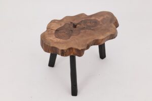 Logniture, Rustic Sculptural Coffee Table, Walnut & Burnt Black Oak, Unique, gallery view 11