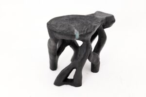 Rustic Sculptural Coffee Table, Burnt Black Wood, Carved, Unique, Logniture, gallery view 10