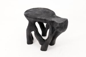 Rustic Sculptural Coffee Table, Burnt Black Wood, Carved, Unique, Logniture, gallery view 14
