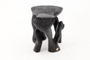 Rustic Sculptural Coffee Table, Burnt Black Wood, Carved, Unique, Logniture, gallery view 16