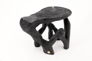 Rustic Sculptural Coffee Table, Burnt Black Wood, Carved, Unique, Logniture, gallery view 18