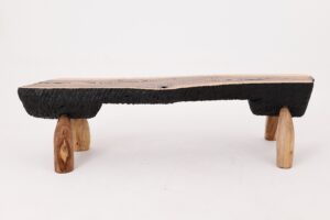 Live Edge Walnut Bench, Wabi-Sabi, Brutalist, Log Furniture, gallery view 13