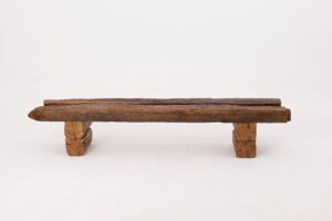 XXL Reclaimed Oak Wood Brutalist Bench, Natural and Eco Friendly, gallery view 4
