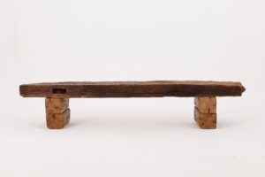 XXL Reclaimed Oak Wood Brutalist Bench, Natural and Eco Friendly, gallery view 13