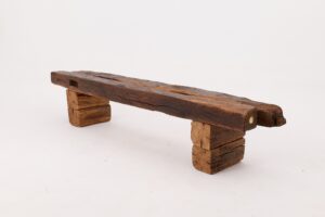 XXL Reclaimed Oak Wood Brutalist Bench, Natural and Eco Friendly, gallery view 15