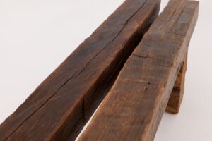 XXL Reclaimed Oak Wood Brutalist Bench, Natural and Eco Friendly, gallery view 19