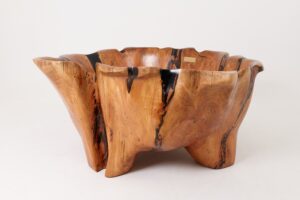 Live Edge Bathtub Carved from Single Piece of Wood, Logniture, main view