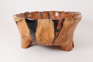 Live Edge Bathtub Carved from Single Piece of Wood, Logniture, gallery view 6