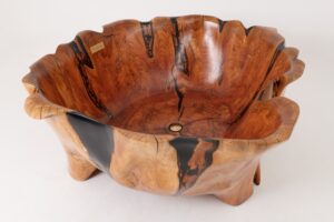 Live Edge Bathtub Carved from Single Piece of Wood, Logniture, gallery view 7