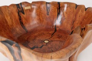 Live Edge Bathtub Carved from Single Piece of Wood, Logniture, gallery view 10