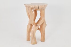 Solid Wood Sculptural High Table, Original Contemporary Design, main view