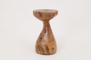 Sculptural Side Table, Stool, Solid Wood, Walnut, Contemporary Design, Logniture, gallery view 2