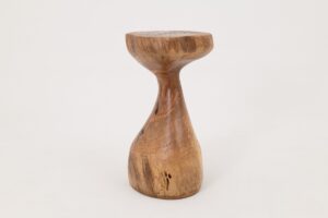 Sculptural Side Table, Stool, Solid Wood, Walnut, Contemporary Design, Logniture, gallery view 3