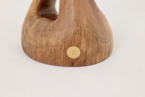 Walnut Solid Wood Sculptural Side Table, Original Contemporary Design, gallery view 10