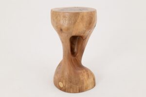 Walnut Solid Wood Sculptural Side Table, Original Contemporary Design, gallery view 12