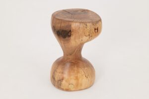 Walnut Solid Wood Sculptural Side Table, Original Contemporary Design, gallery view 10