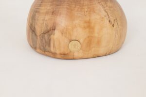 Walnut Solid Wood Sculptural Side Table, Original Contemporary Design, gallery view 11