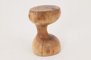 Walnut Solid Wood Sculptural Side Table, Original Contemporary Design, gallery view 12
