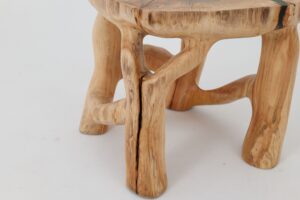 Sculptural Coffee Table, Solid Wood, Contemporary Design, Handmade, Logniture, gallery view 5
