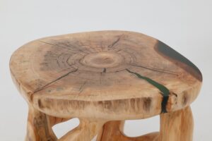 Sculptural Coffee Table, Solid Wood, Contemporary Design, Handmade, Logniture, gallery view 6