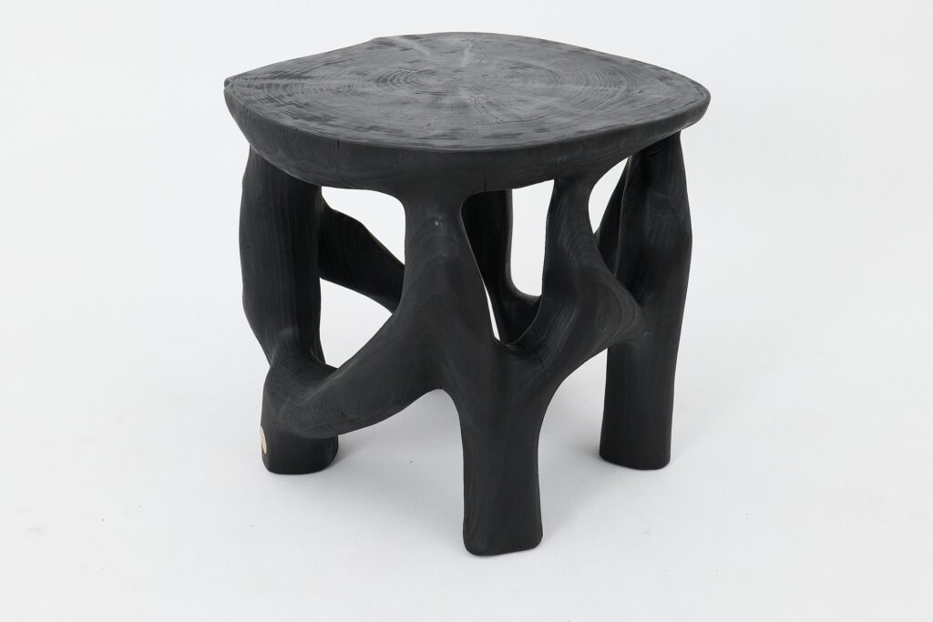 Sculptural Coffee Table, Solid Wood, Contemporary Design, Handmade