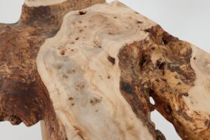 Live-Edge Burl Wood Console Table, Organic Modern, Handmade, gallery view 7