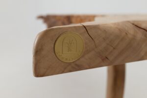 Live-Edge Burl Wood Console Table, Organic Modern, Handmade, gallery view 8