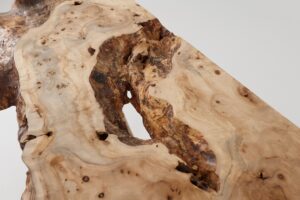 Live-Edge Burl Wood Console Table, Organic Modern, Handmade, gallery view 16