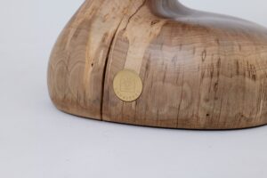Sculptural Side Table, Stool, Solid Wood, Walnut, Contemporary Design, gallery view 4