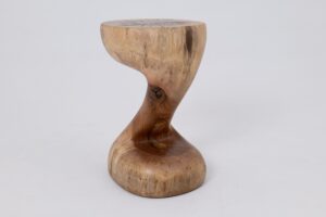 Sculptural Side Table, Stool, Solid Wood, Walnut, Contemporary Design, gallery view 5