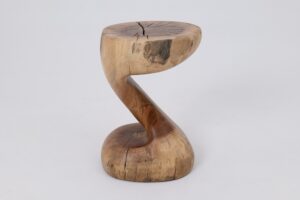 Sculptural Side Table, Stool, Solid Wood, Walnut, Contemporary Design, gallery view 8