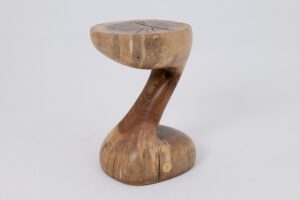 Sculptural Side Table, Stool, Solid Wood, Walnut, Contemporary Design, gallery view 11